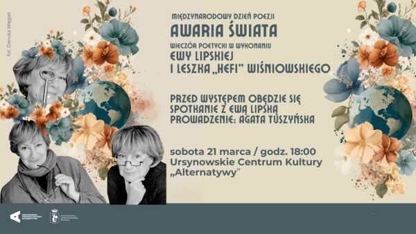 Zdjęcie spotkania: „Awaria świata” – Wieczór poetycki Ewy Lipskiej i Leszka „Hefiego” Wiśniowskiego